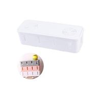 PEPLAYTAL Caja de Seguridad para Enchufes y Organización de Cables Blanca Almacenamiento Práctico para Gestión de Cables