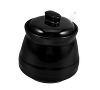 PEPLAYTAL Ceramic Sugar Jar With Lid And Spoon Small Sealed Spice Container For Freshness Preservation Compact Kitchen Storage For Sugar And Seasonings