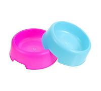 PEPLAYTAL Cuencos De Plástico para Perros Pequeños Diseño Ergonómico Colores Brillantes 2 Piezas (Azul Rosa) Cuencos para Mascotas Adecuado para Gatos y Cachorros