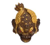 PEPLAYTAL Figurita de Rana Suerte Que Cambia de Color Adorno Feng Shui Dorado para Té Kung Fu Estatua de Sapo Fortuna para Decoración de Hogar y Oficina