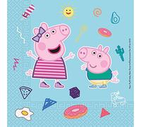 Peppa Pig 0543, Paquete de 20 servilletas de Papel Ideal para Fiestas y cumpleaños; Dimensiones 33x33 cm