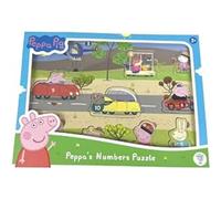 Peppa Pig - Puzzle de Madera encajable Números - Aprende los números con Peppa Pig - Contiene 10 Piezas (Deqube 921D00066)