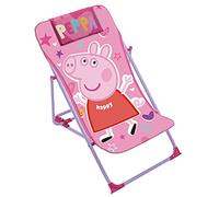 ARDITEX Tumbona Plegable Peppa Pig, Hamaca Jardín, Playa 43 x 66 x 61 cm Rosa