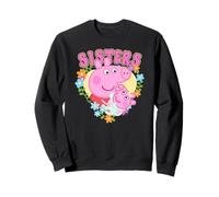 Peppa Pig 20th Anniversary Sisters Cute Floral Portrait Sudadera