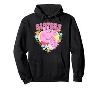 Peppa Pig 20th Anniversary Sisters Cute Floral Portrait Sudadera con Capucha
