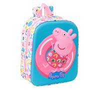 PEPPA PIG 3D - Mochila de Guardería 3D, Adaptable a Carro, Fácil Limpieza, Ideal para Niños de Diferentes Edades, Cómoda y Versátil, Calidad y Resistencia, 22x10x27 cm