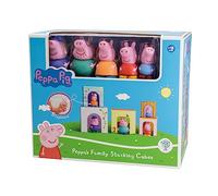 Peppa Pig - 5 Cubos apilables y 5 Figuras de Peppa Pig - 2 Juguetes en 1 - (Deqube 921D00064)