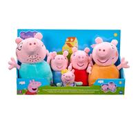 Peppa Pig 5 Paquete Familia Peluche Set Juguete con Bebé Evie
