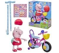 Peppa Pig - Bicicleta con Peppa, Caja con Figura interactiva y Bicicleta, más de 75 Sonidos, reacciones y Canciones, Juguetes para niños pequeños, a Partir de 3 años