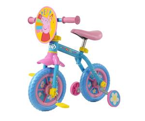 Peppa Pig Bicicleta de Entrenamiento 2 en 1 para niños, Convertible, para Entrenamiento y Equilibrio, para niños a Partir de 2 años, con Pedales y estabilizadores extraíbles