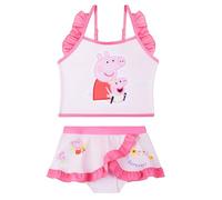 Peppa Pig Bikini Niña 2-6 Años, Conjunto 2 Piezas, Tirantes Ajustables Top con Falda y Braguita Bañador, Ropa de Baño para Niña (2-3 Años, Rosa Peppa Pig)
