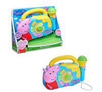 Peppa Pig Boombox | Juego musical Boombox con micrófono | Caja musical con melodía temática de Peppa Pig con canciones infantiles | Juguetes de Peppa Pig House On The Hill | Juego de juguetes