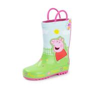 Peppa Pig Botas de agua para ninos | Botas de agua para ninos con estampado George Pig | Botas de goma sin cordones resistentes al agua multicolores para ninos y ninas