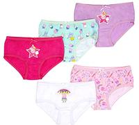 Peppa Pig - Bragas para Niñas - Calzones de Algodón Suave - Ropa Interior para Niñas Paquete de 5 con 5 Diseños Diferentes- Rosa - Edad 5-6