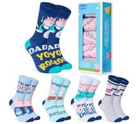 Peppa Pig Calcetines Hombre Divertidos Pack de 5 Calcetines Originales, EU 40-45, Regalos para Hombre, Papá, Navidad