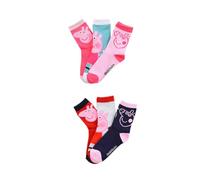 Peppa Pig - Calcetines para niña (6 pares, calcetines de algodón para niños), Peppa Pig, 27-30