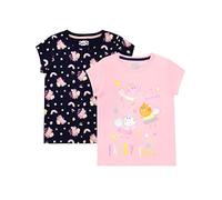 Peppa Pig Camiseta de Manga Corta Paquete de 2 para niñas Multicolor 5-6 Años