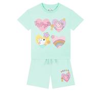 Peppa Pig Camiseta Niño Con Shorts | Set De Camiseta Ninas Y Pantalones Cortos Niña | Ropa Niña De Algodón | Azul 18-24 Meses