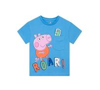 Peppa Pig Camiseta Niño | Ropa De Niños George Pig | Camisetas Niño Manga Courta | Camiseta Niños Hecha De Algodón | Azul 18-24 Meses