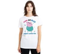Peppa Pig Camiseta Pink Or Blue Daddy Pig Loves You para Mujer (TV21683)