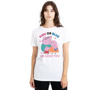 Peppa Pig Camiseta Pink Or Blue We Love You Diseño Familia para Mujer (TV21872)
