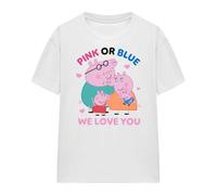 Peppa Pig Camiseta Pink Or Blue We Love You Diseño Familia para Mujer (TV21872)