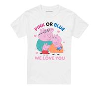 Peppa Pig Camiseta Pink Or Blue We Love You Diseño Familia para (TV21682)