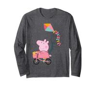 Peppa Pig - Cometa para Montar en Bicicleta al Aire Libre, Aventura clásica Manga Larga
