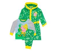 Peppa Pig Conjunto de bata y pijama para niños George Pig Verde 5-6 años