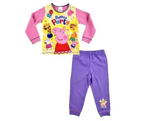 Peppa Pig, Conjunto de pijama de 2 piezas para niñas Peppa's Party, color rosa, de 18 meses a 5 años, multicolor, 3-4 años