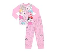 Peppa Pig Conjunto de pijama largo para niñas, rosa, 3-4 años