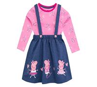 Peppa Pig Conjunto Vestido Peto y Top para Niñas Multicolor 2-3 años