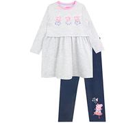 Peppa Pig Conjuntos de Vestido y Pantalones para Niñas Gris 2-3 años
