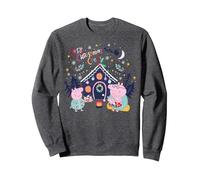 Peppa Pig Cozy Navidad Sudadera, Unisex para Adultos, Jaspeado Oscuro, XL