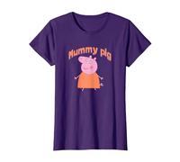 Peppa Pig Día de la Madre Mummy Pig Portrait Camiseta, Mujer, Morado, M