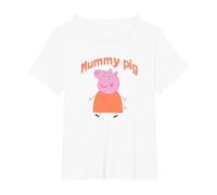 Peppa Pig Día de la Madre Mummy Pig Portrait Camiseta, Mujer Tallas Grandes, Blanco, 6XL Grande