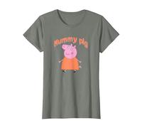 Peppa Pig Día de la Madre Mummy Pig Portrait Camiseta, Mujer, Verde Militar Jaspeado, XXL