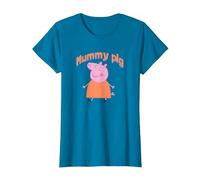 Peppa Pig Día de la Madre Mummy Pig Portrait Camiseta, Mujer, Zafiro, M