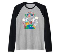 Peppa Pig Explore More Sightseeing Eiffel Tower & Pyramids Camiseta Manga Raglan