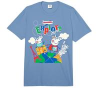 Peppa Pig Explore More Sightseeing Eiffel Tower & Pyramids Comfort Colors Adult Heavyweight T-Shirt