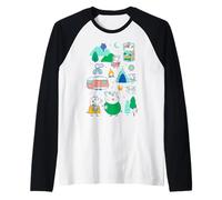 Peppa Pig Family Vacation Outdoor Caravan Camping Trip Camiseta Manga Raglan