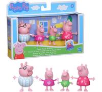 Peppa Pig Figura Caja 4 Personajes 7cm en Pijama George Mamá Papa HASBRO F2192