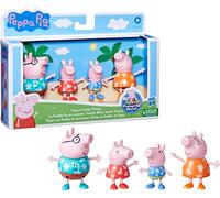 Peppa Pig Figura Caja 4 Personajes 7cm Holiday Vacaciones George Papa Ma HASBRO