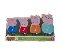 Peppa Pig Figuras Familiares de Madera, Juego imaginativo, Juguetes preescolares, Juguetes sostenibles certificados FSC, Regalo para niños de 2 a 5 años