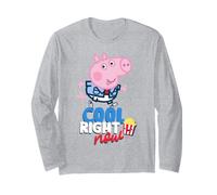 Peppa Pig George Cool Popcorn Aventura Diversión Clásico Dibujos Animados Manga Larga