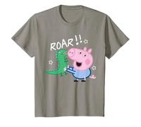 Peppa Pig George Dinosaurio Raw Aventura Explorar Diversión Clásico Camiseta