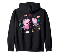 Peppa Pig George Fun Collage Mejor Hermana Hermano Clásico BFF Sudadera con Capucha