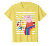 Peppa Pig Happy Camiseta, Niños, Limón, 12 años