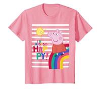 Peppa Pig Happy Camiseta, Niños, Rosado, 8 años