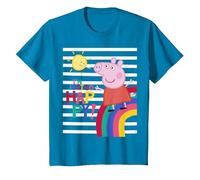 Peppa Pig Happy Camiseta, Niños, Zafiro, 8 años